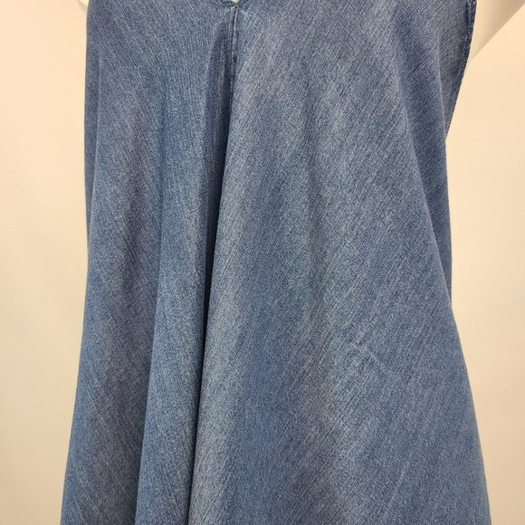 Love Stitch Dark Blue Chambray Halter Dress Size S/M NWT - Picture 3 of 11